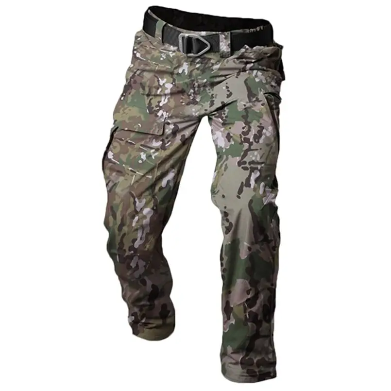 Camouflage Archon тактические быстросохнущие брюки мужские водонепроницаемые износостойкие брюки камуфляж мульти карманные военные повседневные брюки - Цвет: Camouflage