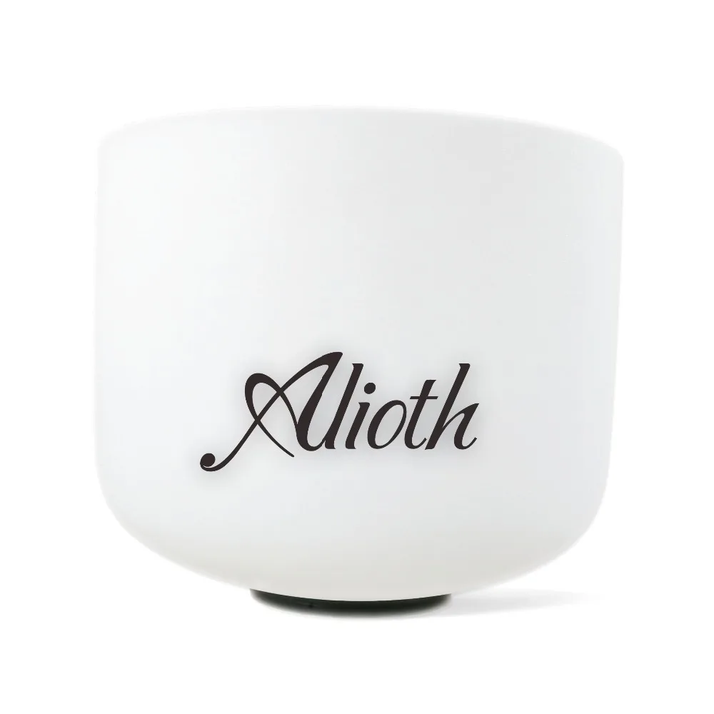 

8 Inch 432Hz/Perfect Pitch Frosted Crystal Singing Bowl A Note for Third Eye Chakra Use in Yoga/Meditation/Sound Therapy