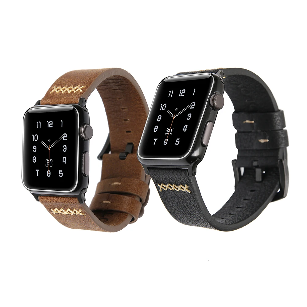 Genuine Leather Band for apple watch series 1/2/3 ...