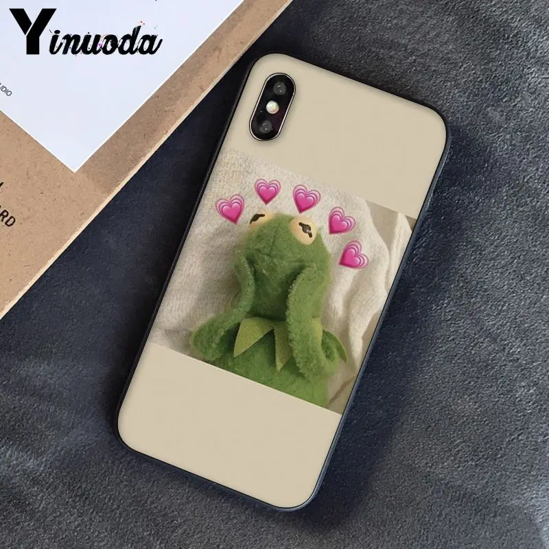 Yinuoda Kermit лягушка Забавный DIY печать рисунок чехол для телефона для iPhone 8 7 6 6S 6Plus X XS MAX 5 5S SE XR 10 чехол s