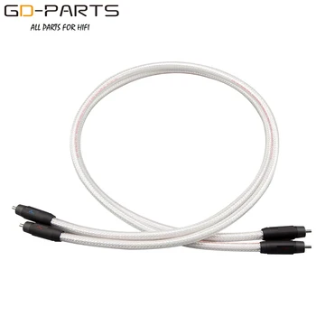 

MPS M-8R High End Rhodium Plated RCA Cable Male to Male Connector 99.997% 6N OFC Wire Silver Plated For Amplifier Subwoofer TV