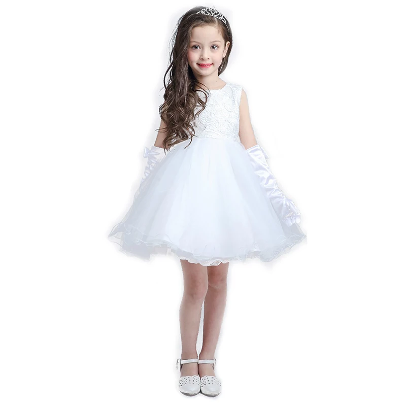 

2016 latest high-end wedding white flower girl dresses girls princess dress tutu dress perfect birthday party children dress