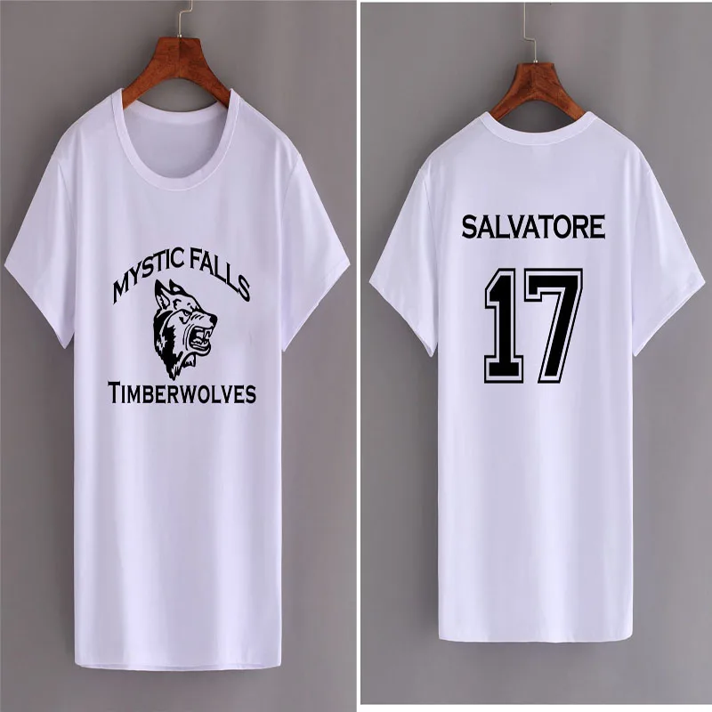 New-Fashion-Top-Tees-Vampire-Diaries-Mystic-Falls-Timberwolves-T-Shirt-Men-tee-shirt-homme-Salvatore