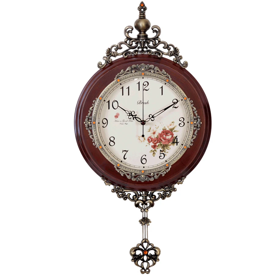 

Luxury Creative Art Living Room Wall Clock Vintage Wood Silent Digital Wall Clocks Reloj Pared Watch Home Decor Wall Clocks