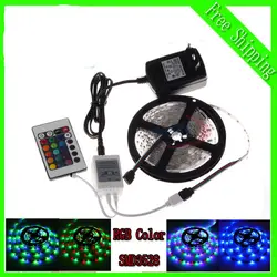 5M3528 светодиодные полосы света 300 светодиодов RGB 60leds/M гибкая освещение строка лента светильник украшения дома DC12V