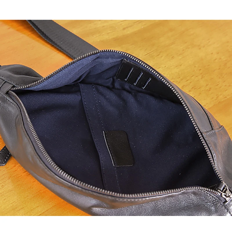 AETOO Chest bag men's leather leisure men's shoulder crossbody bag Korean version of fashion waistband cowhide bag