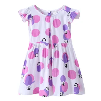 

Dress for Girl 2020 Summer Children Clothing Cotton D Printed Bow Decor Princess Dress Floral Vest Dresses for Girls