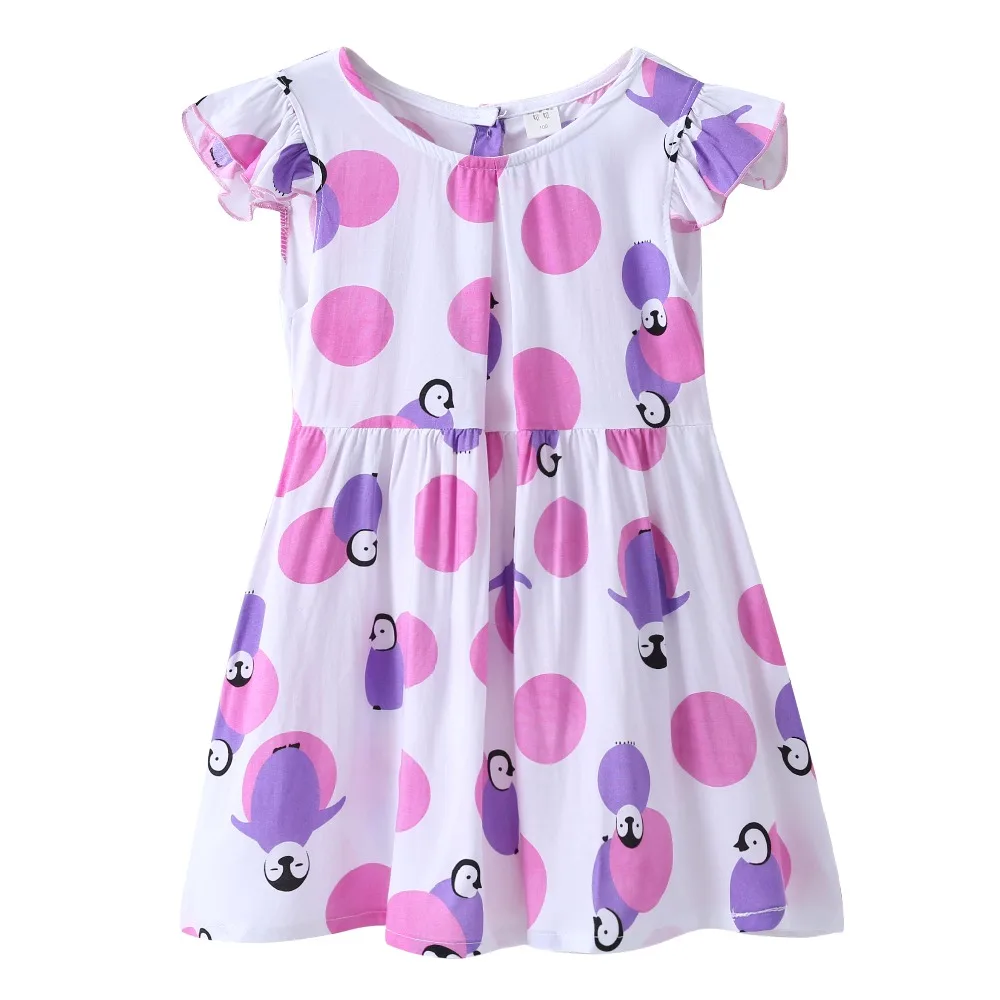 Dress for Girl 2021 Summer Children Clothing Cotton D Printed Bow Decor Princess Floral Vest Dresses Girls | Детская одежда и