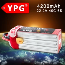 YPG 22.2 V 4200 mAH 40C 6 S Lipo Li-po Lipo Batería Para RC Hobby Qudcopter Coche Barco avión