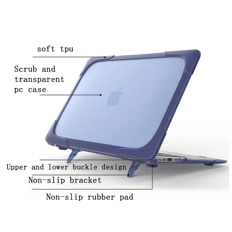 Чехол для ноутбука складной чехол с подставкой Macbook air Pro Retina 11 12 13 15 A1706 A1708 A1989
