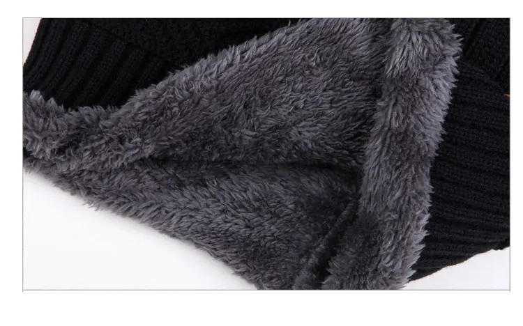  Neck warmer 2016 knit cap scarf cap two-piece Winter Hats For Men Caps Warm Moto Fur Winter Beanie Fleece Knit Hat balaclava (15)