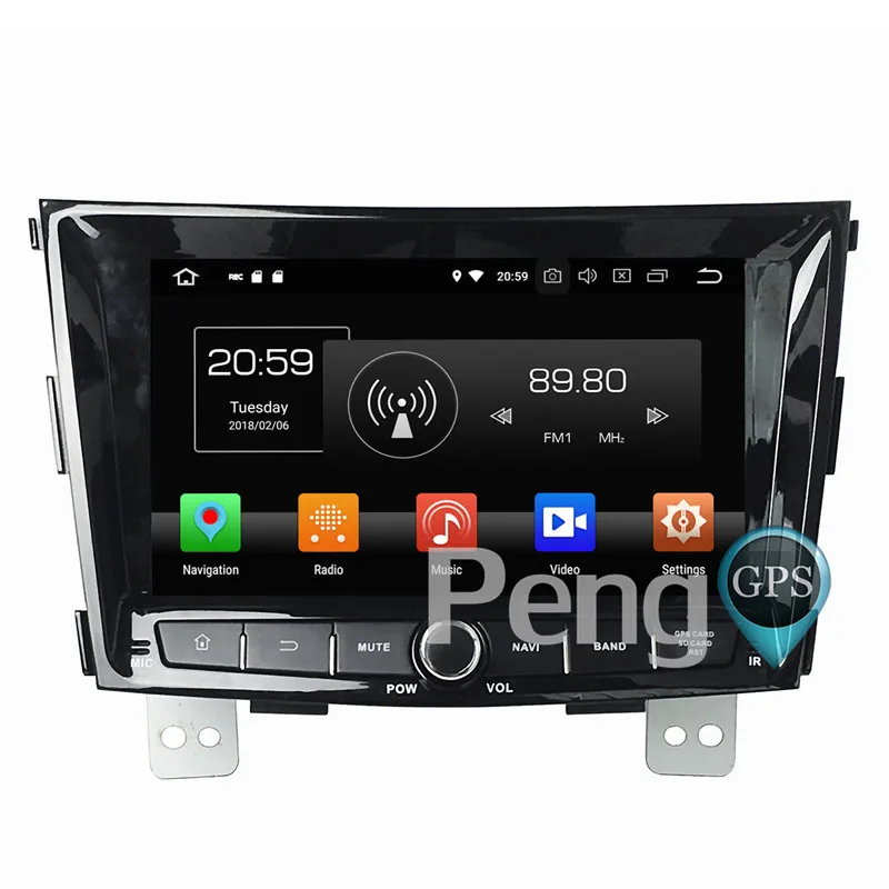 Top 4G+32G Octa Core 2 Din Stereo Android 8.0 Car Radio for SsangYong Tivolan 2014 GPS Navigation CD DVD Player Bluetooth headunit 6