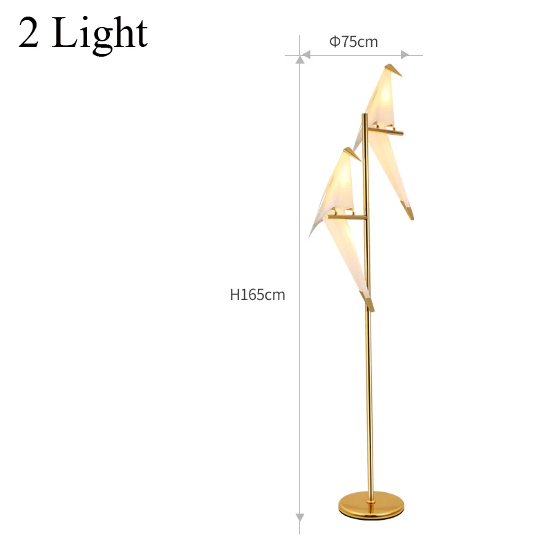Современный оригами кран Птица подвесной светильник в скандинавском стиле Креативный дизайн индивидуальная лампа подвесная для гостиничного зала гостиной спальни бара - Цвет корпуса: 2 lamp 165cm