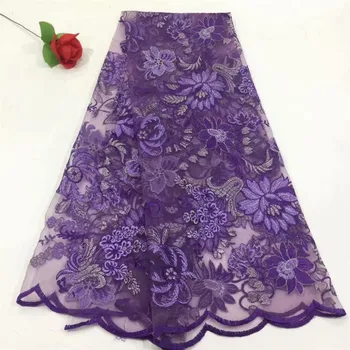 

New African French Lace Fabric High Quality African Tulle Lace Fabric For Wedding guipure lace HJ472-1