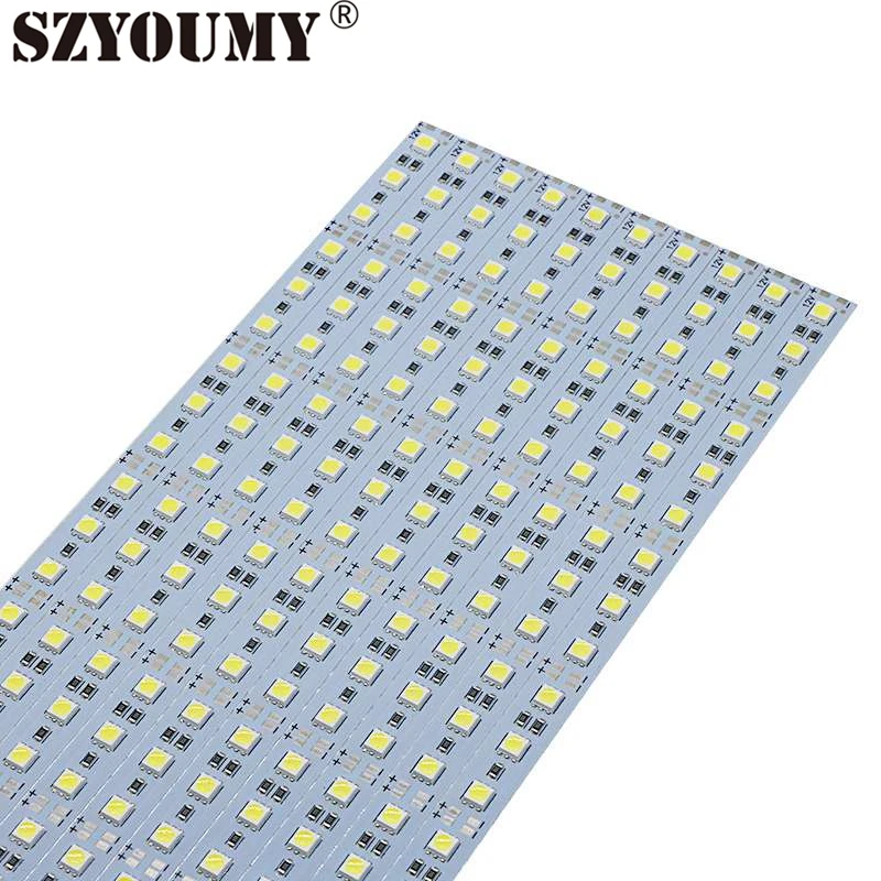 SZYOUMY DC 12 В в светодио дный 72 LED SMD 5050 светодио дный светодиодные жесткие полосы света жесткие светодио дный светодиодные полосы света высокая