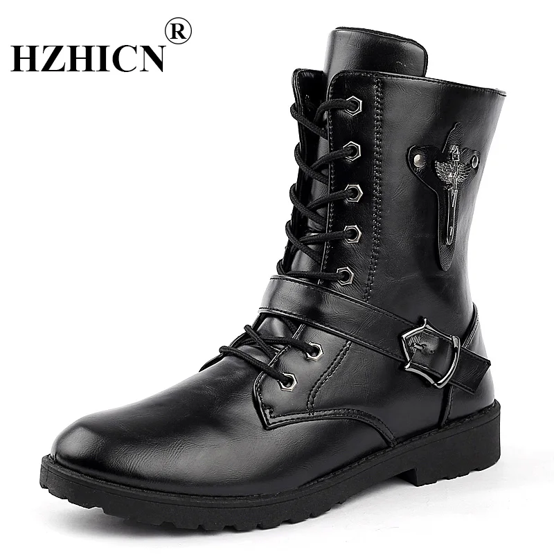 

Men's first layer cowhide personality Korean version of the leisure lazy trend wear-resistant England Martin boots