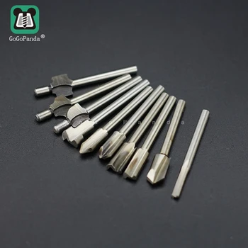 

Free Shipping HSS 10 Pcs/set Woodworking Electric Trimming Machine Engraving Pattern Knife Grinding Milling Cutter