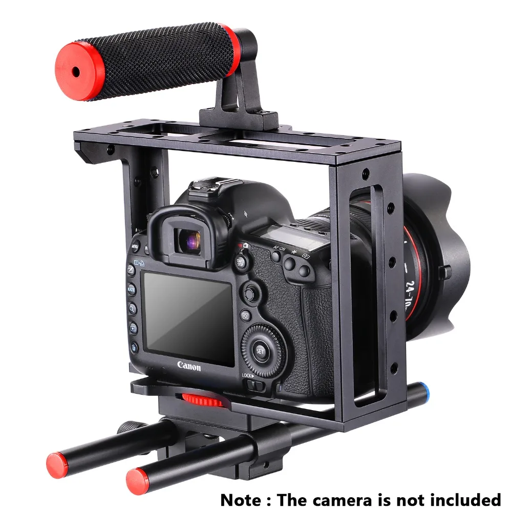 Neewer камера видео клетка фильм делая комплект:(1) камера видео клетка,(1) ручка,(2) 15 мм стержень для Canon Nikon sony и другие
