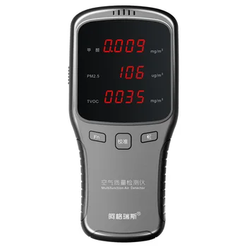 

​Digital Air Quality Detector Indoor/Outdoor Ormaldehyde HCHO & TVOC Tester PM1.0 PM2.5 PM10 CO2 Meter Monitor Tester