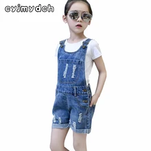 Летние комбинезоны для девочек, детские джинсы, шорты на подтяжках, детская джинсовая ковбойская одежда, одежда для маленьких девочек