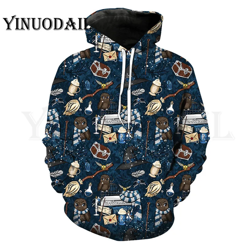 

Fantastic Beasts Wizardry 3D Printed Hoodie with Pocket Ravenclaw Gryffindor for Sweatshirt Hip Hop Hoodies Men Potter