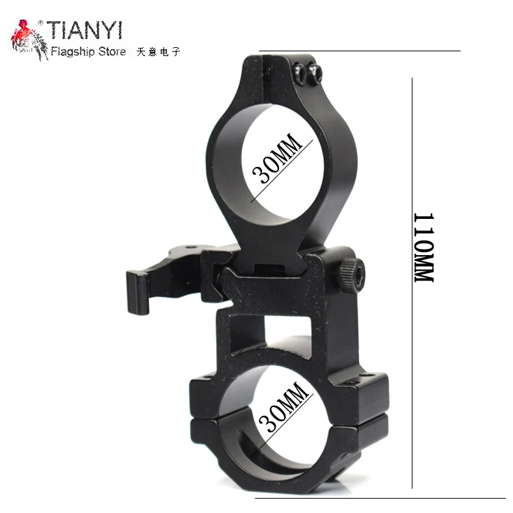 30mm QD Quick Release Scope Flashlight Outdoor Hunting Metal Ring Mount