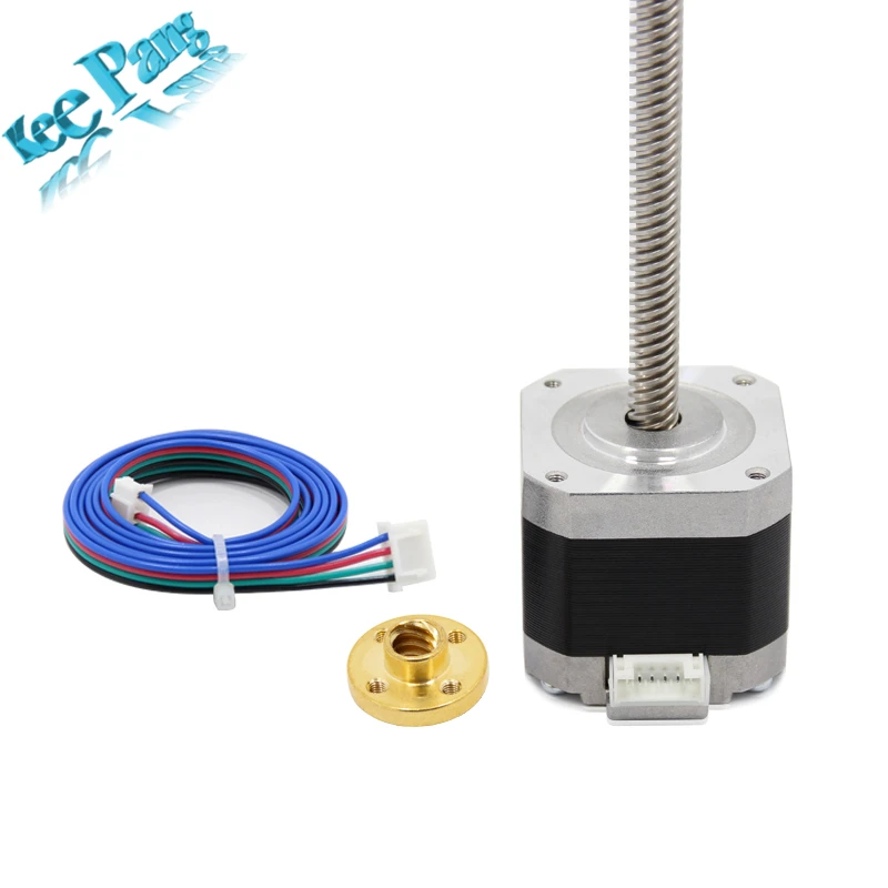Nema 17 Stepper Motor 1 5A with 4pin Cable T8 Lead Screw 300mm Trapezoidal Nuts Part