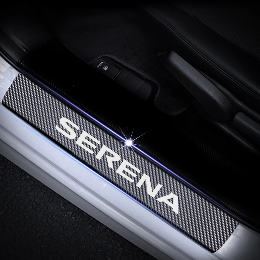 Автомобильный Стайлинг для Nissan Serena 4D виниловая наклейка из углеродного волокна Защита порога автомобиля Накладка на порог Защита 4 шт. автозапчасти