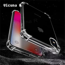 

Vicuna R Luxury Anti-knock Phone Cases For iPhone 7 Case 6 6S 8 Plus Transparent Silicone Cover For iPhone X Case 5 5S SE Cases