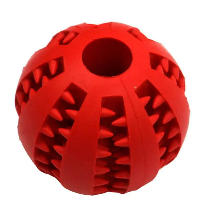 Pet Dog Toys Chew Toy For Dog Tooth Clean Toy Funny Interactive Elasticity Ball Dog Ball Of Food Extra-tough Rubber Ball 23 - Цвет: red