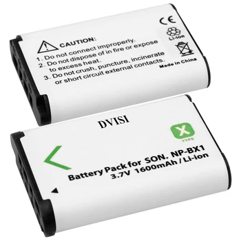 

2Pcs/lot 3.7V 1600mAh NP-BX1 BX1 Camera Batteries pack For Sony DSC-RX100 RX100 HDR-AS15