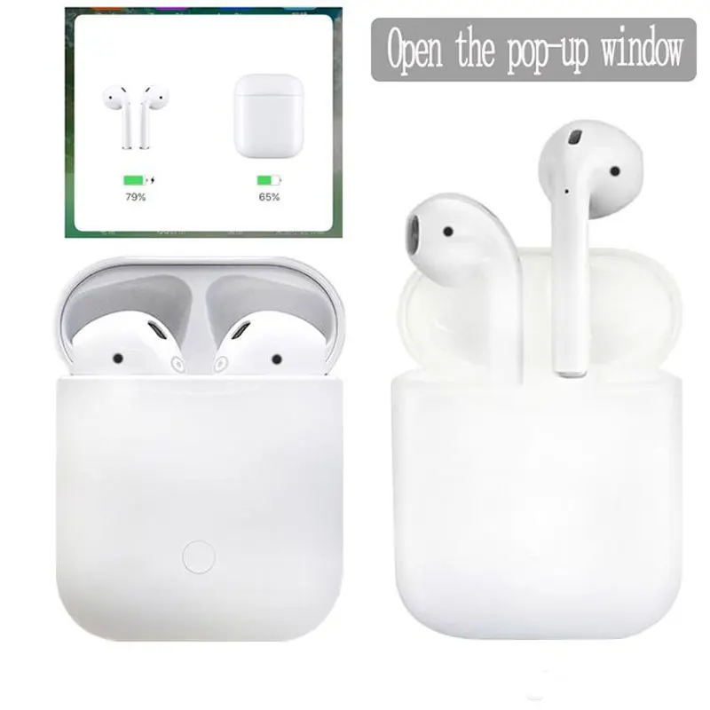 

New LK-TE9 TWS 1:1 air Mini Wireless Earphone With Open Cover Automatic POP-UP Window Support wirless charger QI VS XY pod i10