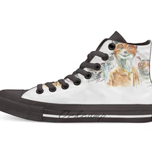 Фантастические друзья высокие парусиновые туфли на плоской подошве повседневные мужские кроссовки Прямая