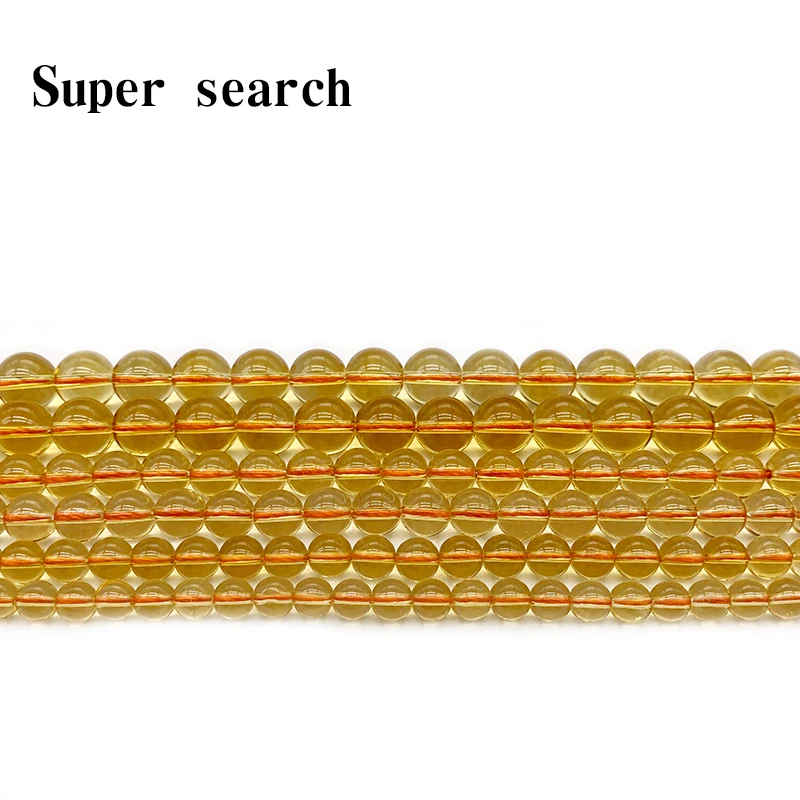 

AAA Natural Stone Citrines Yellow Rock Crystal Round Beads 6/8/10MM Fit Diy Women Gril Man Beads For Jewelry Making