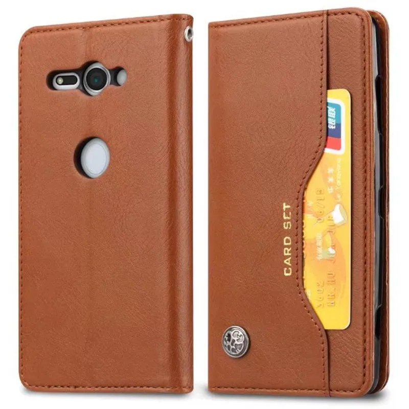 

Luxury High Quality Wallet With Card Slot Flip Cover Leather Case For Sony Xperia XZ2 Compact H8314 H8324