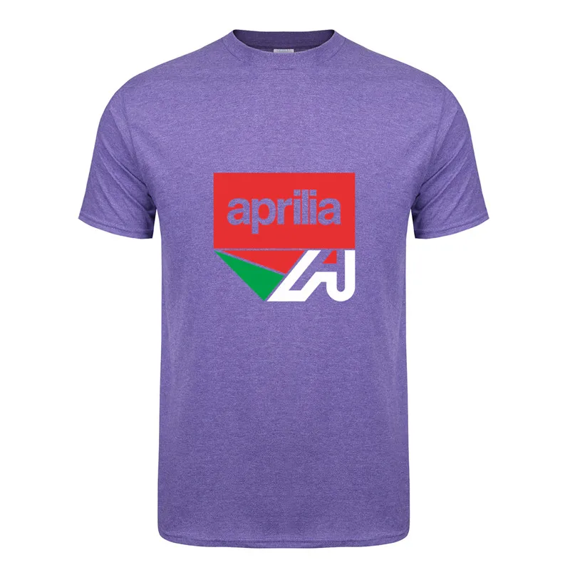 Aprilia мотоциклетная футболка мужские топы летние футболки с короткими рукавами футболки Хлопковая мужская футболка LH-044 - Цвет: Anitique Purple