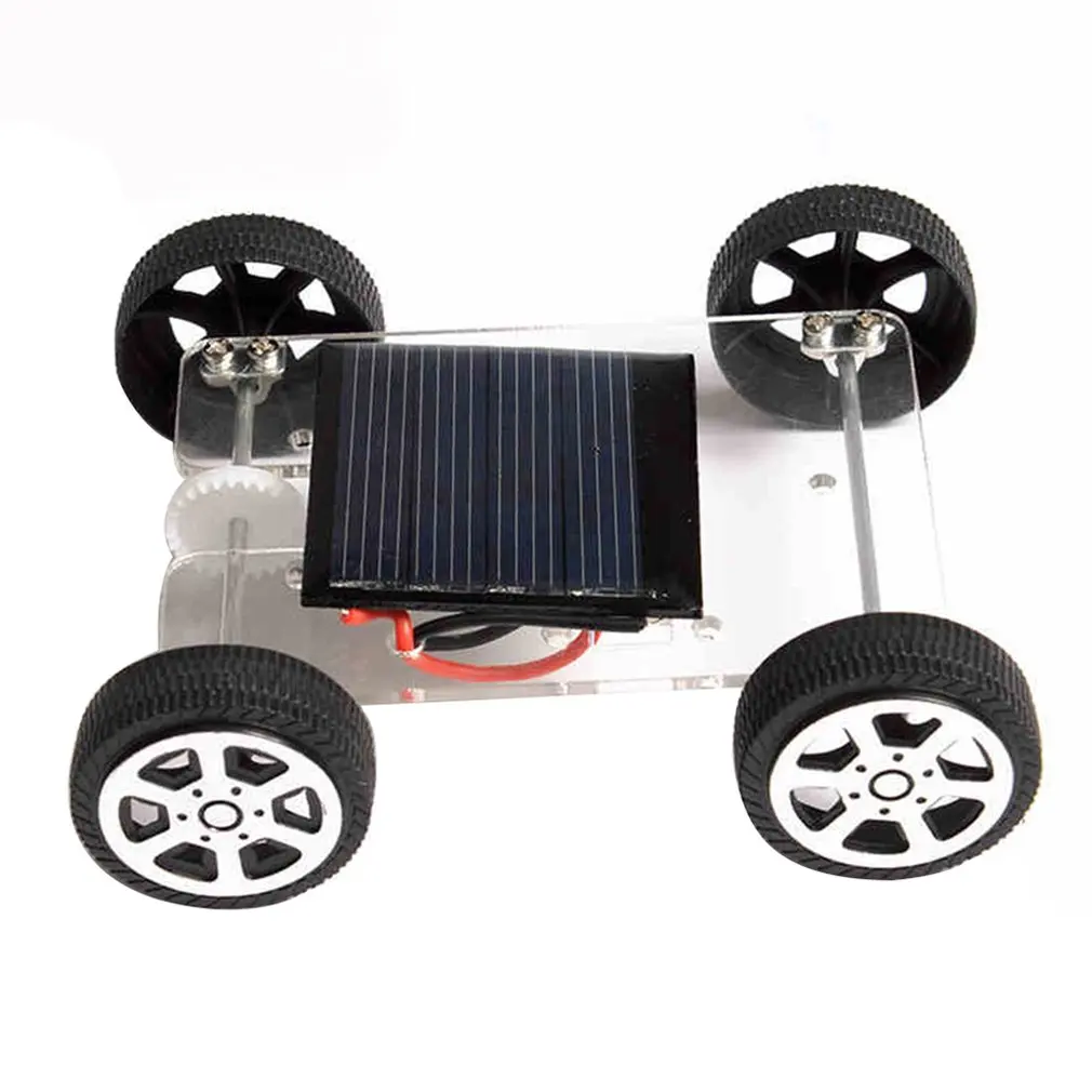 DIY ветер вверх солнечная игрушка сборный автомобиль игрушки питание