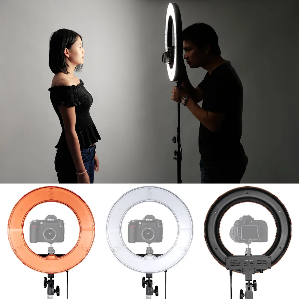  Neewer 14-inch Outer Dimmable SMD LED Ring Light with Flexible Tube ArmWeighted Metal BaseBall Head