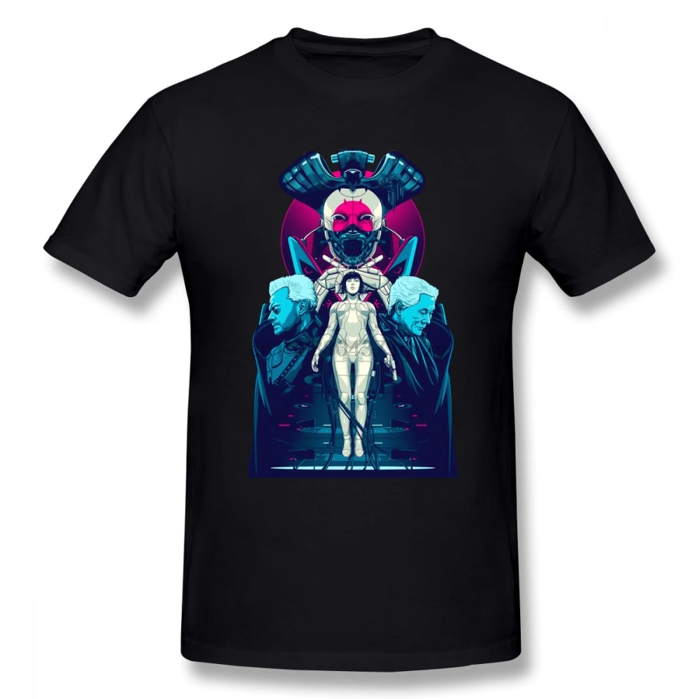 

Ghost In The Shell Men T Shirt Hiphop Family Plus Size O-neck Cotton Custom Short Sleeve T-shirt Men