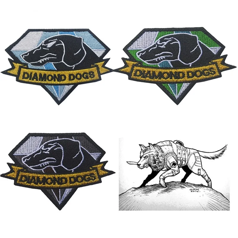 

Metal Gear Solid V 5 The Phantom Pain Diamond Dogs Emblem Patch Special Force Group Tactical military morale badge Patches