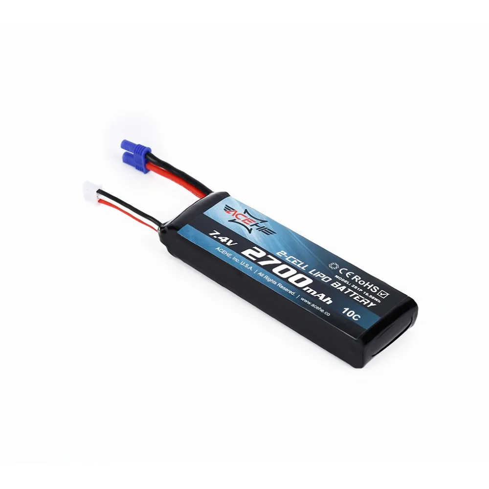 

1 pc Black 7.4V 2700MAH 10C Battery With EC2 Plug for Hubsan H501S