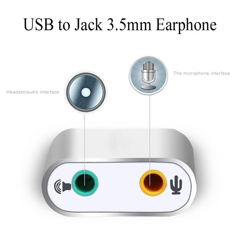 Алюминиевый USB звуковая карта hifi magic voice 7 1 канал внешний к разъему 3 5 мм наушники