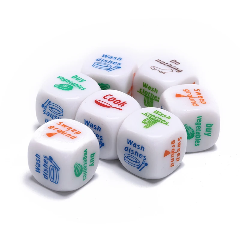 7 шт./компл. белый Цвет Fun Dices Романтика Dice Lover Пара игры, смешные флирт игрушки для взрослых пар дому Dice