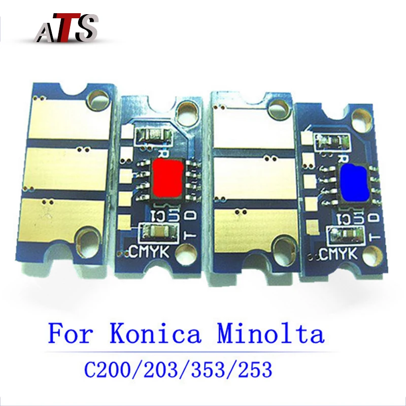 

Toner cartridge chip for Konica Minolta Bizhub C 200 203 353 253 210 compatible Copier spare parts C200 C203 C353 C253 C210