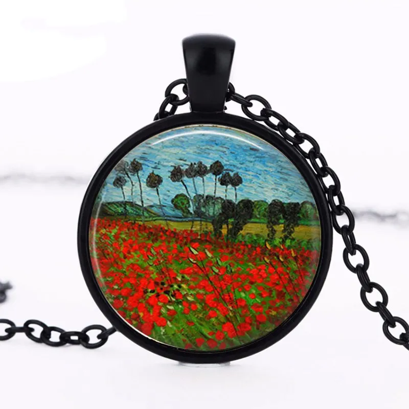 Ожерелье с подвеской из композитного стекла Van Gogh Poppy 2019|Ожерелья подвеской| |