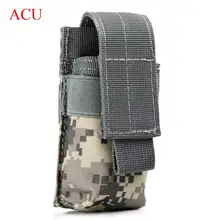 Военный тактический один Пистолетная обойма чехол Патрон Зажим карманный фонарик оболочка страйкбол охотничьи боеприпасы Molle