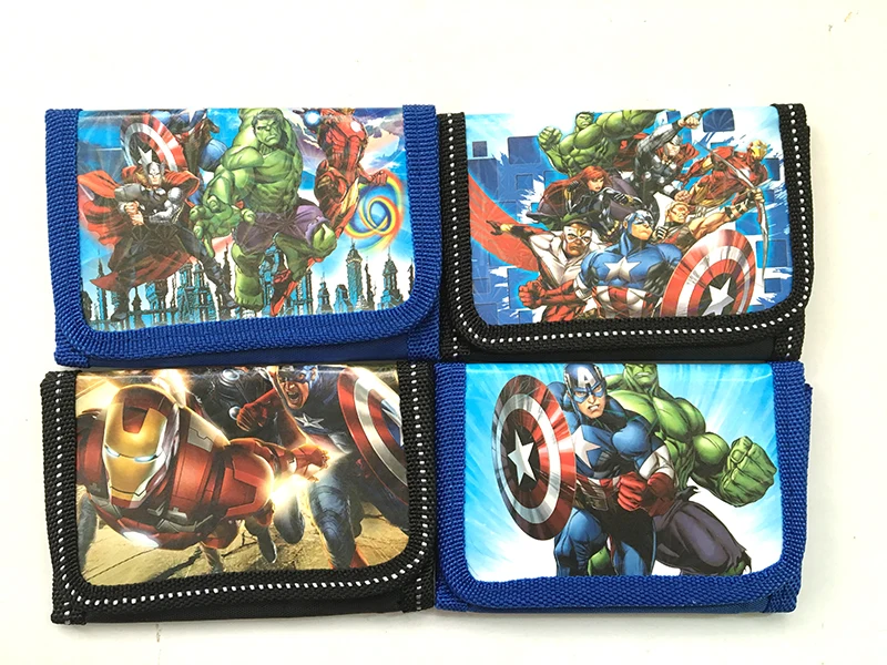 12Pcs The Avengers Captain America Pouch Children Purse Small Wallet Party Birthday Gift Coin Purse Cute Kids Cartoon Wallet Bag coin purses the movie aladdin and the magic lamp pattern lamp zero wallet coin bag children birthday gift lqb1058