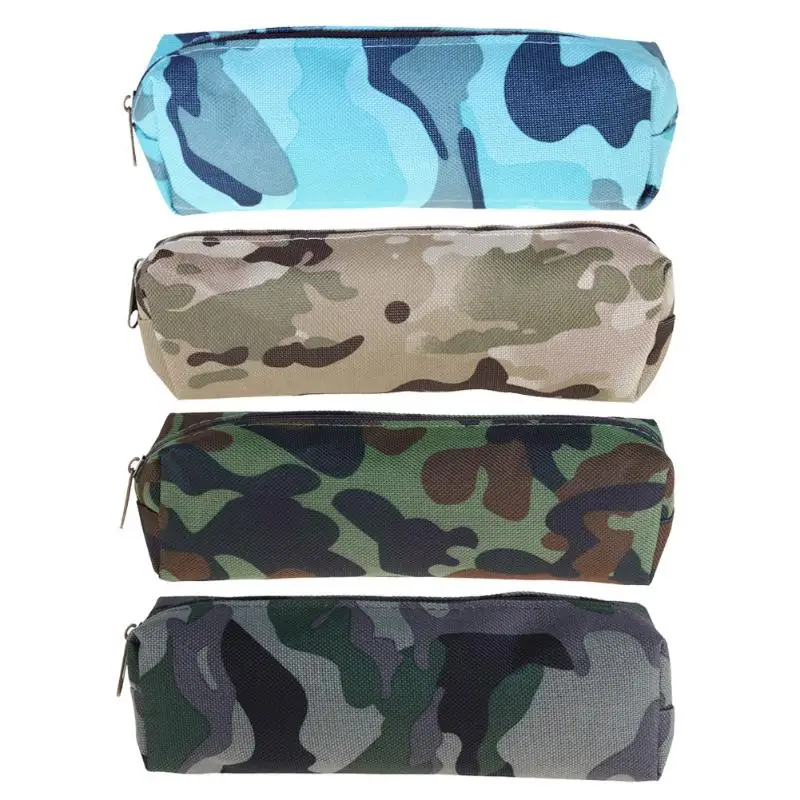 Camouflage Pencil Case Stationery School Supplies Zipper Pouch Big Capacity Pen Bag Storage