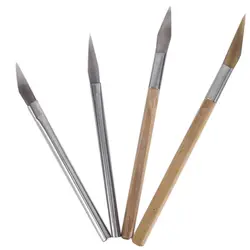 1 шт. Агат Полировочный нож Burnisher край с бамбуковой ручкой ювелирных изделий Инструменты