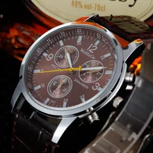 Fashion New Promotion High Quality Clock Hour Analog Leather Quartz Watch Fashion Trendy Men Wristwatches Timer